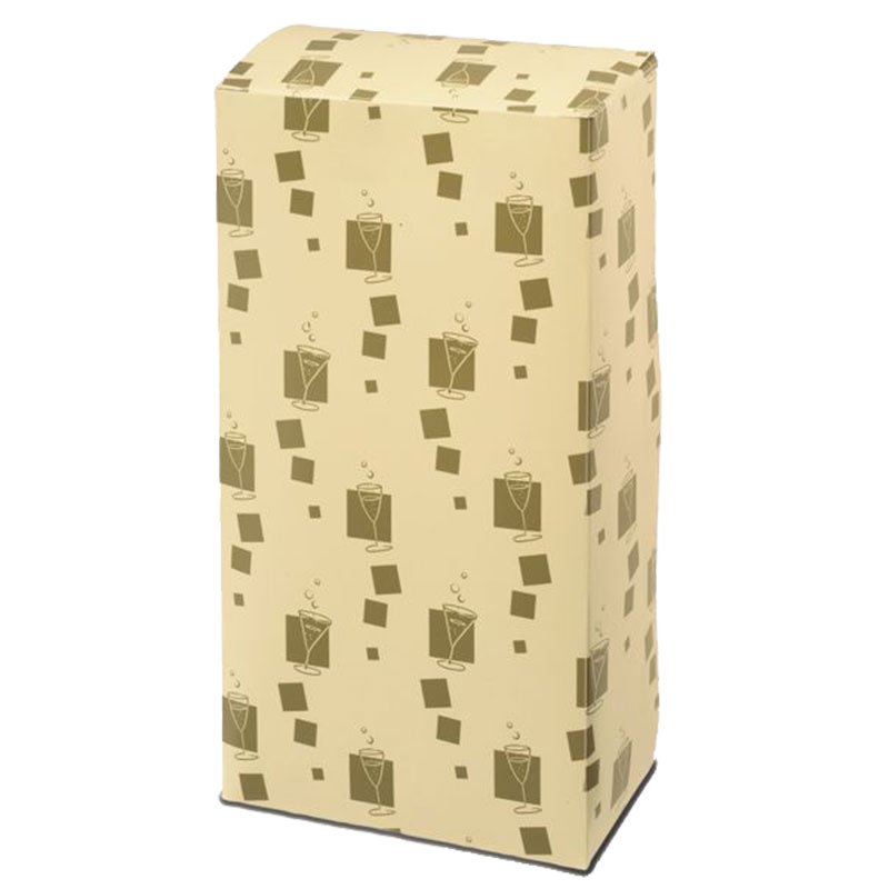 Bottle folding boxes, cream gold | 2 piccolo bottles | 116x58x215 mm