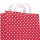 Papiertragetaschen 180x80x220 mm|rot + weiße Punkte