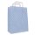 Papiertragetaschen 180x80x220 mm|hellblau + weiße Punkte