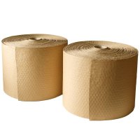 Paper bubble wrap, two-layer, 350mm wide x 100m brown