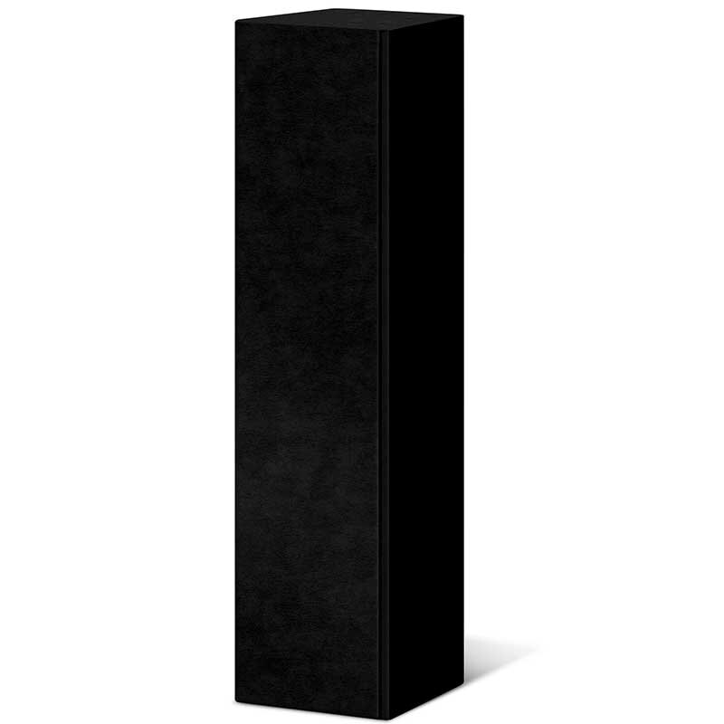 Presentation boxes Pure black | 1 wine/champagne bottle| 90x90x380 mm