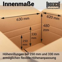 Double-walled folding box | 630 x 620 x 480 mm