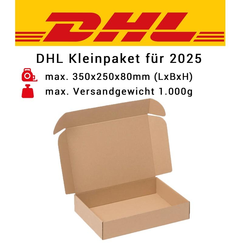 DHL small parcels folding boxes 350x250x80 mm (external dimensions)