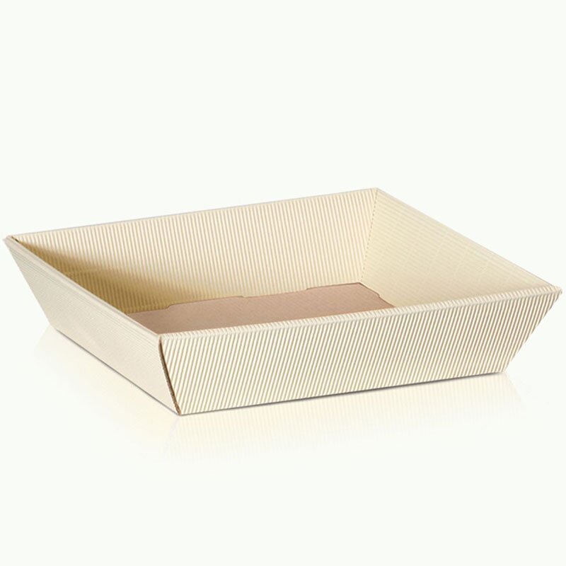 Press baskets wave structure flat | cream | 190x160x60 mm