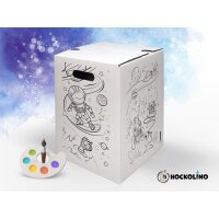 Hockolino Weltraumhocker Kinder Papphocker zum Ausmalen |...