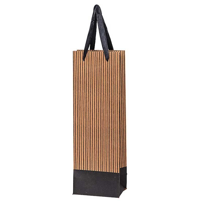 Tote bags Tosca black | 1 wine/champagne bottle| 120x80x350 mm