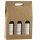 Tragekartons Wellenstruktur Natur | 3 Wein-/Sektflaschen | 270x90x340 mm