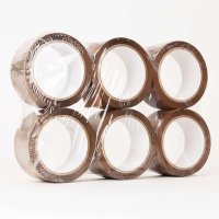 BOXXtape Premium brown 132 rolls + free hand dispenser for adhesive tapes up to 50 mm wide | Safety knife