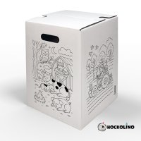 Hockolino | DIY Coloring Cardboard Stool | Farm | 300x300x420 mm