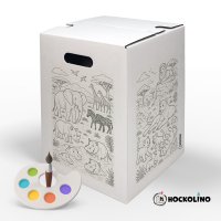 Hockolino | DIY- Coloring cardboard stool | Safari |...