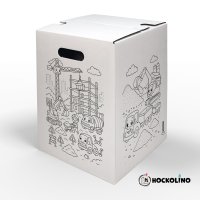 Hockolino | DIY Coloring Cardboard Stool | Construction Site | 300x300x420 mm