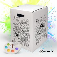 Hockolino | DIY Coloring Cardboard Stool | Pirates | 300x300x420 mm