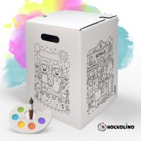 Hockolino | DIY- Coloring cardboard stool | Beginning of...