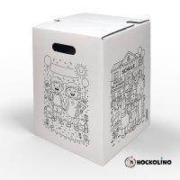 Hockolino | DIY-Ausmal-Papphocker | Schuleingang | 300x300x420 mm