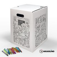 Hockolino | DIY- Coloring cardboard stool | Fairy magic...