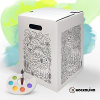 Hockolino Coloring Stool Dinosaurs – Cardboard...
