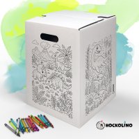 Hockolino | DIY Coloring Cardboard Stool | Dinosaurs |...
