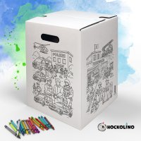 Hockolino | DIY Coloring Cardboard Stool | Rescue Workers...