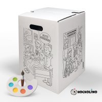 Hockolino | DIY-Ausmal-Papphocker | Kinderklinik | 300x300x420 mm