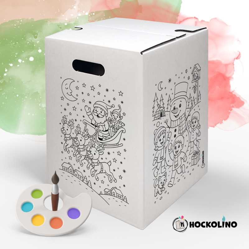 Hockolino | DIY Coloring Cardboard Stool | Christmas | 300x300x420 mm