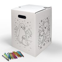 Hockolino | DIY Coloring Cardboard Stool | Polar World |...