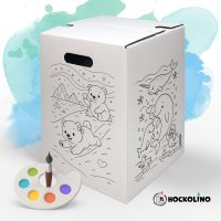 Hockolino | DIY- Coloring cardboard stool | Polar world |...