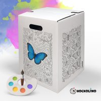 Hockolino | DIY-Ausmal-Papphocker | Schmetterlinge |...