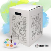 Hockolino | DIY Coloring Cardboard Stool | Animal Clinic...