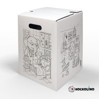 Hockolino | DIY Coloring Cardboard Stool | Animal Clinic | 300x300x420 mm