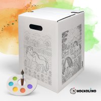 Hockolino | DIY Coloring Cardboard Stool | Horses |...