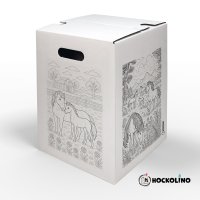 Hockolino | DIY Coloring Cardboard Stool | Horses |...