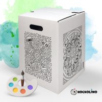 Hockolino | DIY-Ausmal-Papphocker | Roboter Mandala |...