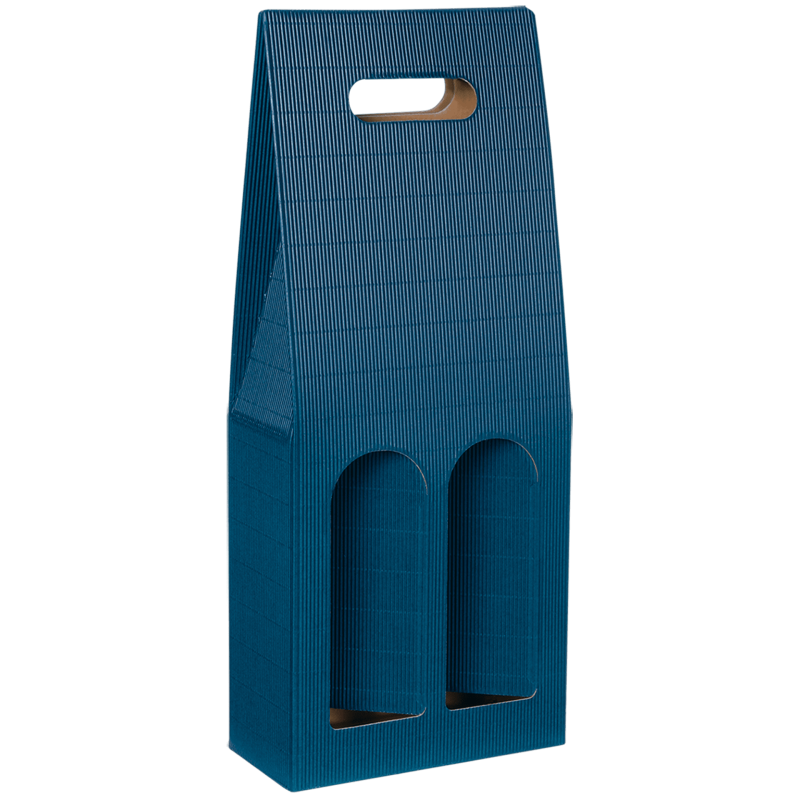 Tragekarton Saphirblau - Präsente tragen & elegant präsentieren