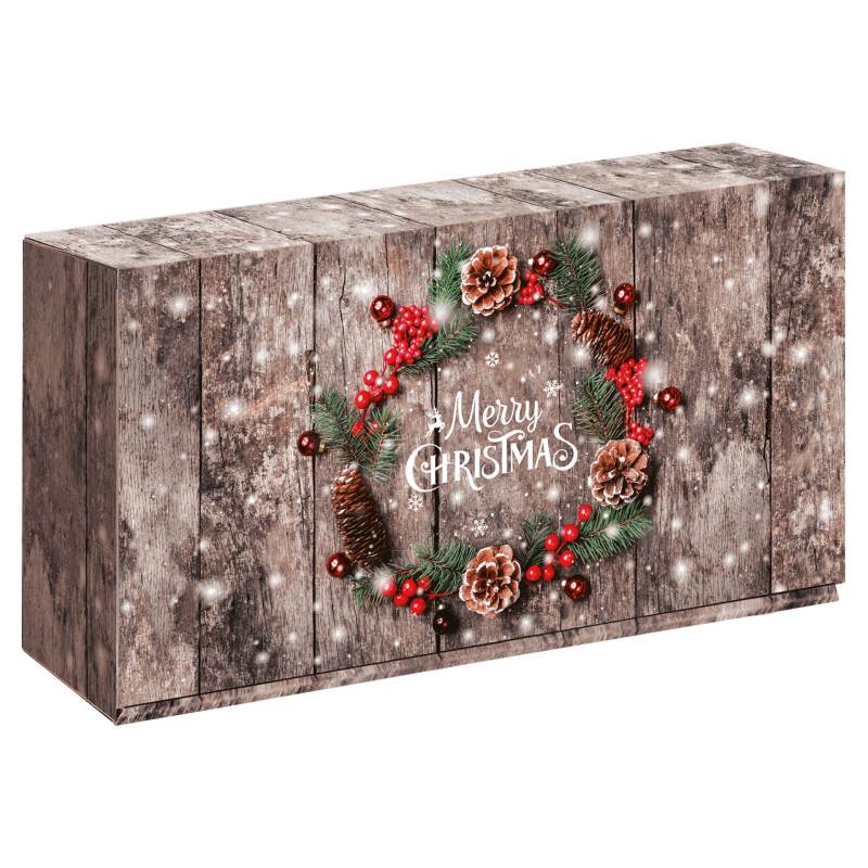 Geschenkbox Weihnachtskranz - stilvoll verpacken & nachhaltig schenken