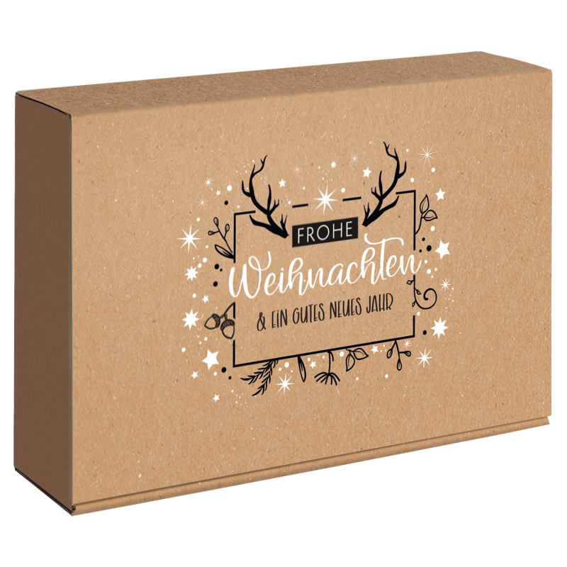 Geschenkbox Frohe Weihnachten - stilvoll verpacken & nachhaltig schenken