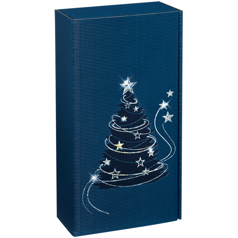 Geschenkbox Lichterglanz Saphirblau - stilvoll verpacken & nachhaltig schenken