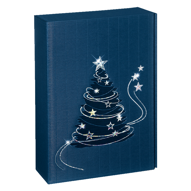 Geschenkbox Lichterglanz Saphirblau - stilvoll verpacken & nachhaltig schenken