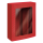 3er Präsentkartons Passepartout Rot I Sichtfenster I 0,75l I 360x250x95 mm I DKN