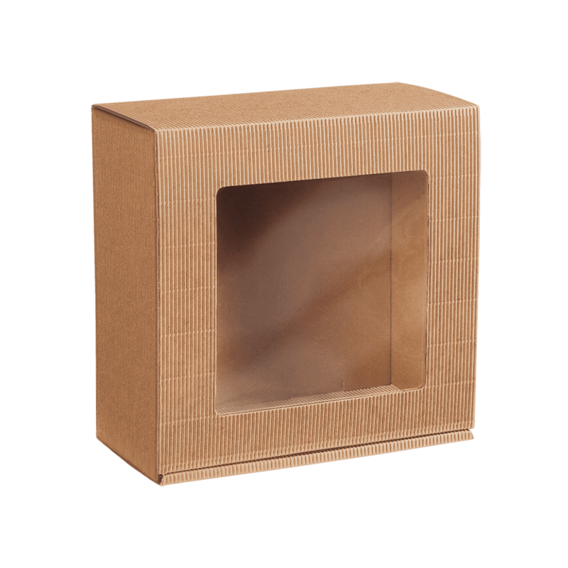 Geschenkboxen Natura I Sichtfenster I mittel I 198x190x99 mm I DKN