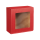 Geschenkboxen Rot I Sichtfenster I mittel I 198x190x99 mm I DKN