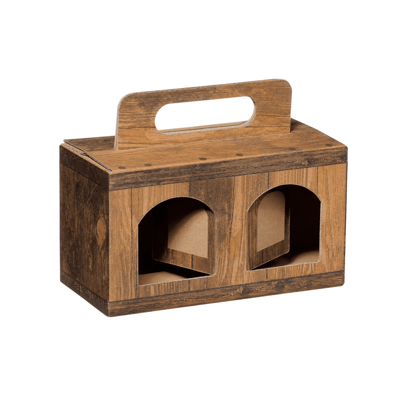 2er Trageboxen Gourmet-Gläser Vintage I Gläser I klein I 166x78x90 mm I DKN