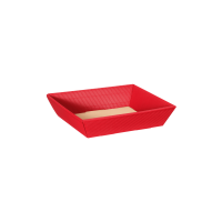 Präsentkörbe viereckig Wellenstruktur Rot I...