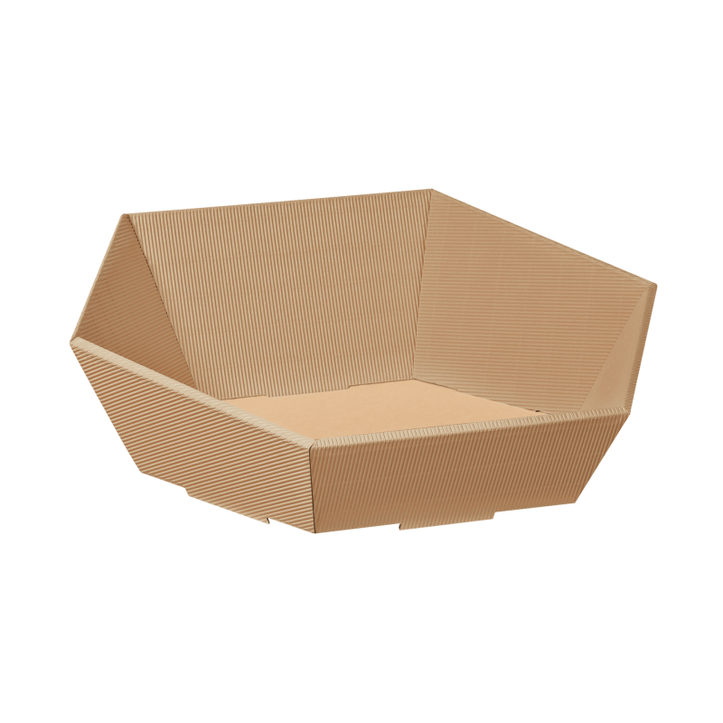 Gift Baskets Hexagonal Wave Structure Natura I medium I Ø 340 I 257x247x67-120 I DKN