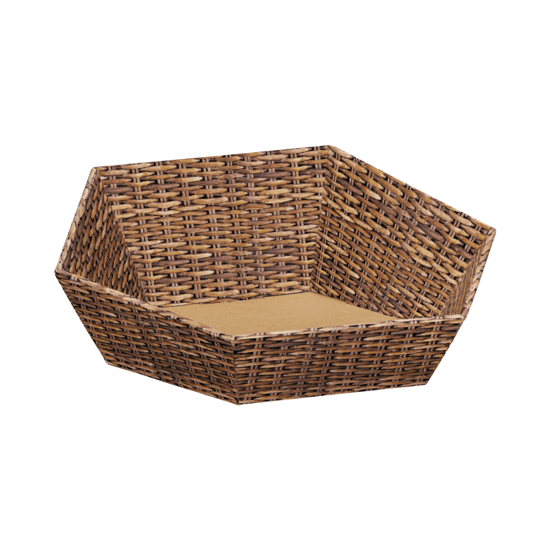 Präsentkörbe sechseckig Marché I mittel I Ø 340 mm I 257x247x67-120 mm I DKN