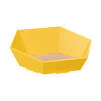 Präsentkörbe sechseckig Wellenstruktur Gelb I...