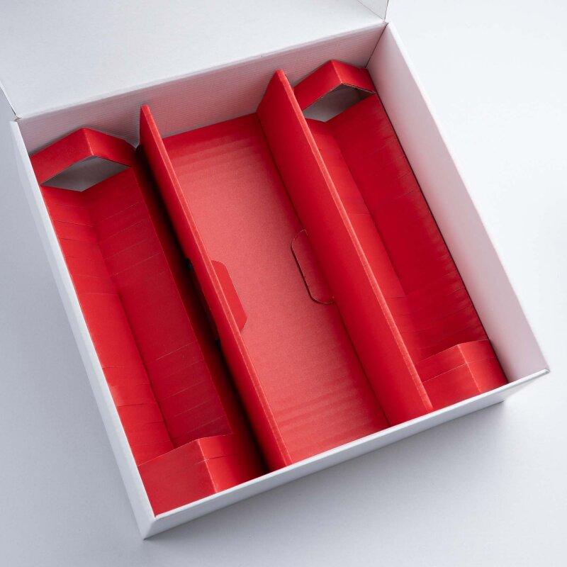 Einlagen für Geschenkboxen Rot I groß I 904x286 mm I DKN