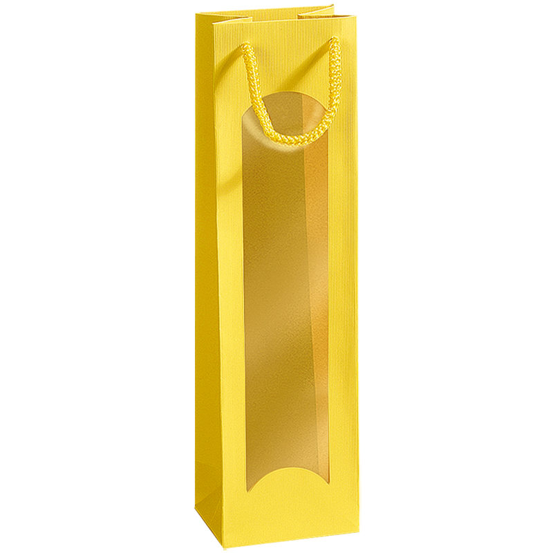 1er Papiertüten Gelb I Sichtfenster I 0,75-1l I 100x80x360 mm I DKN