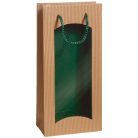 2er Geschenktüten Natura/Grün I Sichtfenster I...