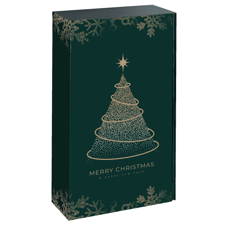 2er Präsentkartons Christmas Tree I 0,75l I 360x192x95 mm I DKN