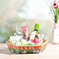 Präsentkörbe sechseckig Frühlingsnest I mini I Ø 215 mm I 162x155x44-74 mm I DKN